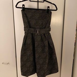 Zara Basics strapless dress with belt